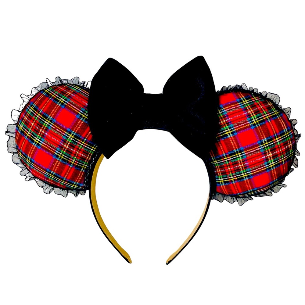 Holiday Plaid Minnie Mouse Ears